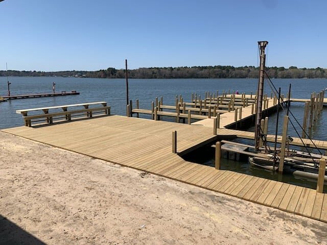 Crockett Family Resort replacement marina on Houston County Lake